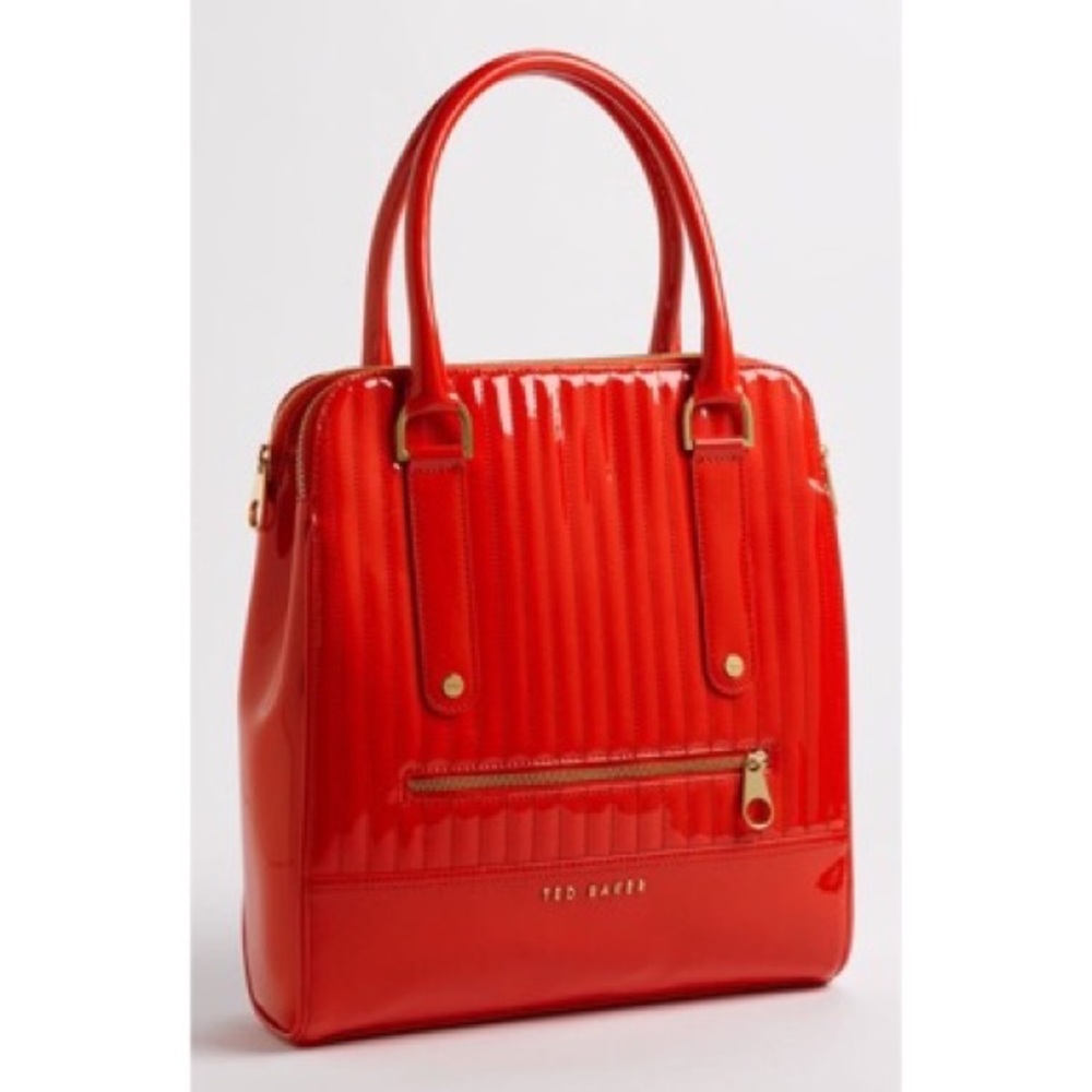 Ted Baker | Quilted Red Patent Tote Bag